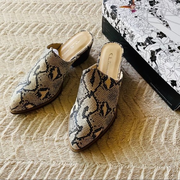 Chinese Laundry | NWT Catherin Snake Mules - Picture 10 of 13